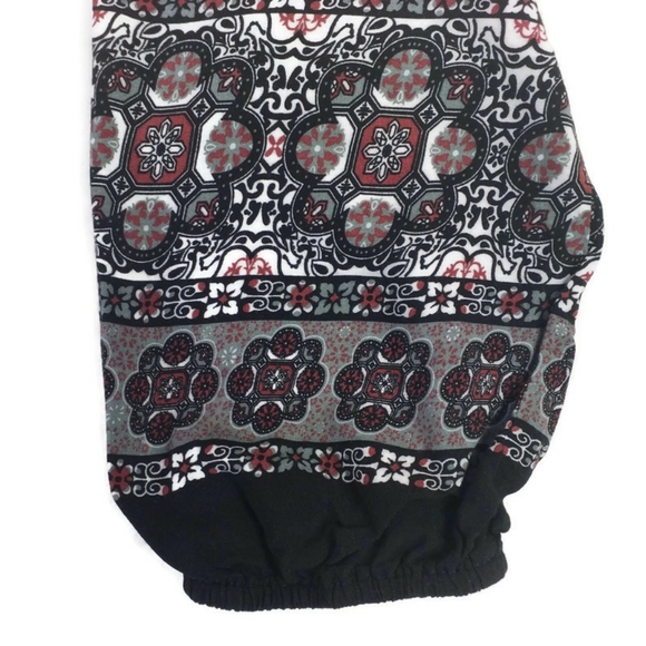 Wild Blue Sadie Robertson Ruffled Long Sleeve Shorts Romper Womens Multicolor L - Picture 6 of 16